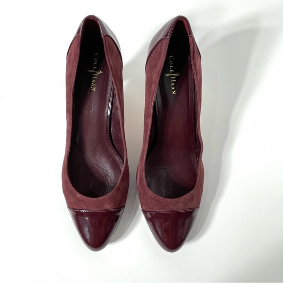 Cole Haan Patent Leather & Suede Pumps Size 9.5B - Picture 6 of 10